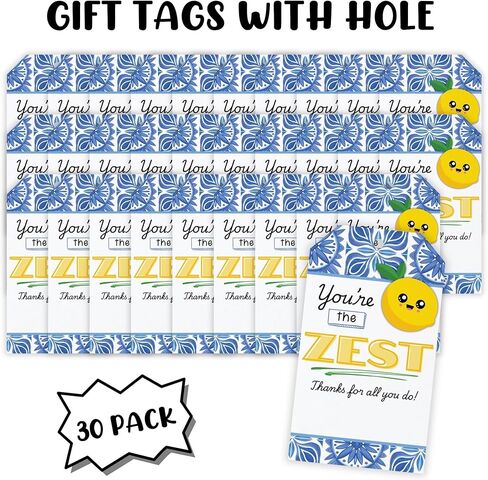 You’re the Zest Gift Tag 30pk 2x3.5 Lemon Teacher Appreciation Last Day Of School Gift Simply Lemon Goodie Favor Tag in Kuwait