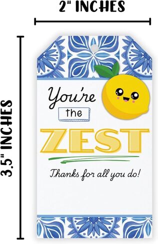 You’re the Zest Gift Tag 30pk 2x3.5 Lemon Teacher Appreciation Last Day Of School Gift Simply Lemon Goodie Favor Tag in Kuwait