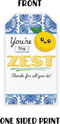 You’re the Zest Gift Tag 30pk 2x3.5 Lemon Teacher Appreciation Last Day Of School Gift Simply Lemon Goodie Favor Tag in Kuwait