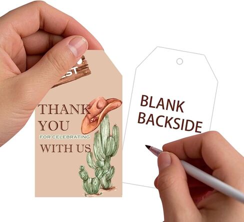 2x3.5 Inch Cowboy Thank You for Celebrating with us Gift Tags Cowboy Western Thank You Tags for Cowboy Baby Shower Birthday Party,60 Pcs in Kuwait