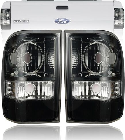 Tail Light Assembly for 2001-2011 Ford Ranger (Excl. STX) | Direct Fit OE Replacement | Driver & Passenger Pair | No Bulbs/Harness (Smoke) in Kuwait