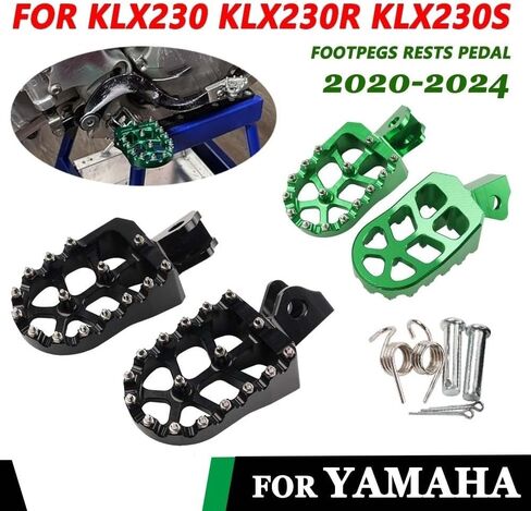 / Fit For Kawasaki KLX 230 R S SM KLX230R KLX230S KLX230SM 2020-2024 KLX 230SM 230R 230S Motorcycle Footrest Footpegs Foot Pegs Rest Highway Footpegs(Black) in Saudi Arabia