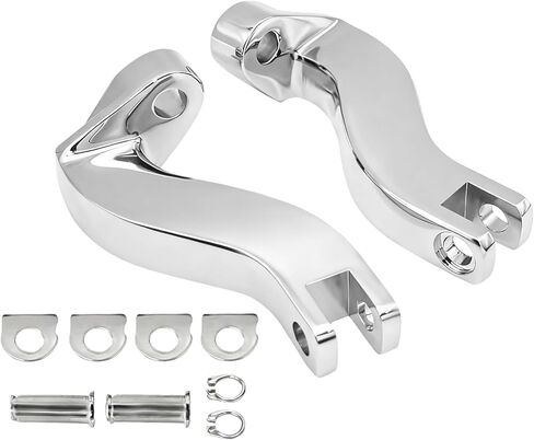 '93-'25 Chrome Rear Passenger Foot Pegs Floorboards Mounting Bracket Kits for Harley Davidson Touring RoadKing Streetglide Roadglide Electraglide 1993-2025 Modles (Replaces HD# 50198-97B) in Kuwait