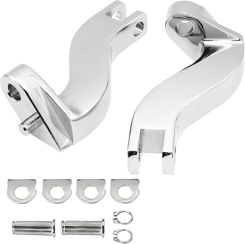 '93-'25 Chrome Rear Passenger Foot Pegs Floorboards Mounting Bracket Kits for Harley Davidson Touring RoadKing Streetglide Roadglide Electraglide 1993-2025 Modles (Replaces HD# 50198-97B) in Kuwait