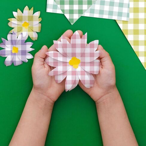 60 Sheets Spring Buffalo Plaids Scrapbook Paper, 12 Styles Double - Sides Pastel Plaids Scrapbook Specialty Paper Folded Flat for Spring DIY Card Making Easter Photo Album Decor, 8.3'' x 5.7'' in Kuwait