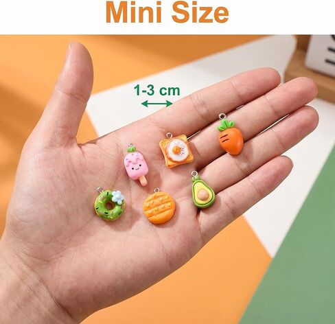 40PCS Assorted Resin Keychain Charms for Jewelry Making Bulk Mixed Cute 3D Bracelet Charms Keychain Charm with Animal Food Fruit Flower Charms for Bracelet Earring Jewelry Making DIY Crafts Supplies in Saudi Arabia