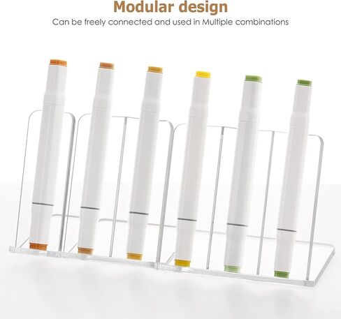 SANRUI Premium Thick Clear Acrylic Pen Display Stand Angled V-Channel Single Pen Stand for Desk, Stable Fountain Pen Holder for Beadable Pens, Collectibles, Office, Craft Shows in Kuwait