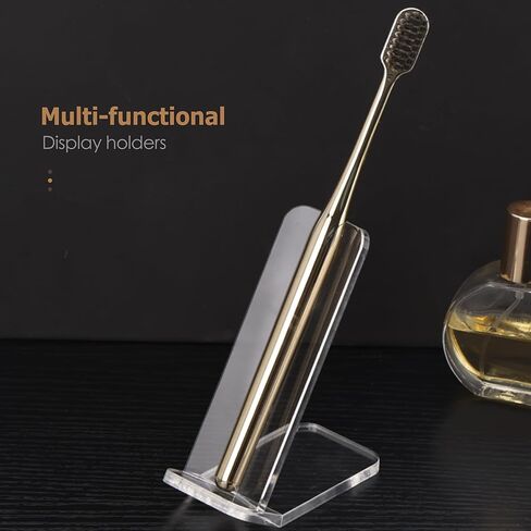 SANRUI Premium Thick Clear Acrylic Pen Display Stand Angled V-Channel Single Pen Stand for Desk, Stable Fountain Pen Holder for Beadable Pens, Collectibles, Office, Craft Shows in Kuwait