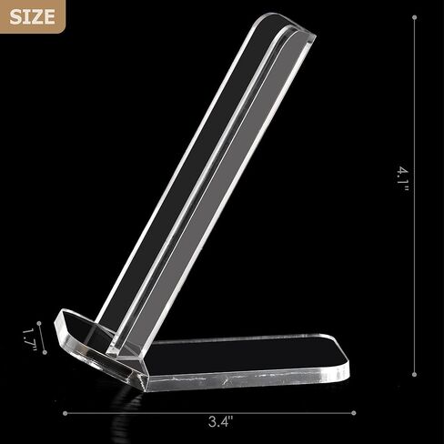 SANRUI Premium Thick Clear Acrylic Pen Display Stand Angled V-Channel Single Pen Stand for Desk, Stable Fountain Pen Holder for Beadable Pens, Collectibles, Office, Craft Shows in Kuwait