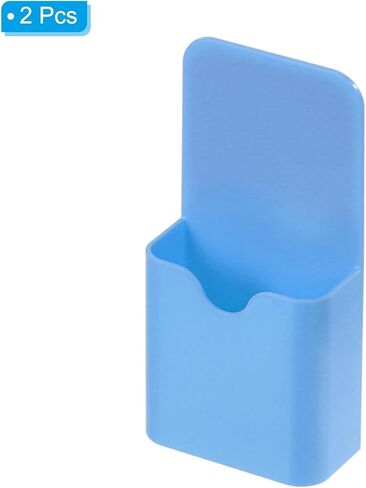 Magnetic Pen Holder for Refrigerator, 2 Pack 120x57mm Dry Erase Marker Pencil Holder Cup Organizer for Fridge Whiteboard Locker, Blue in Kuwait