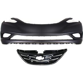مجموعة الشبكة الأمامية Garage-Pro لسيارة Hyundai Sonata 2011-2013، غطاء ممتص الصدمات، سيدان، باستثناء الموديلات الهجينة، غطاء المصد الأمامي in Kuwait