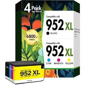 952XL 952 8710 Ink Cartridges Combo Pack for HP Printers 952 XL Ink Cartridges for HP OfficeJet Pro 8710 7740 8720 8715 8210 8725 8730 8702 8732M 8736 8743 Printer (Black Cyan Magenta Yellow,4PK) in Saudi Arabia