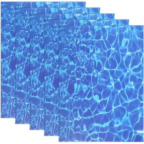 5Pcs Ripple Water Sticker Self-Adhesive Water Ripple Stickers Pearlescent RippleStream Sheet Coated Paper WaterStickers for Dollhouse Floorboard Miniature Garden Model Decor DIY in Saudi Arabia