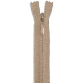 18 Inch Invisible Zipper – Beige Nylon Sewing Zipper, Heavy Duty, Non-Separating, 2mm Tooth Size, Perfect for Dresses, Skirts, Crafts, and DIY Sewing Projects in Kuwait