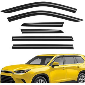 Extra Durable Window Deflectors Tape-On Window Visors Rain Guards Fit for Toyota Grand Highlander 2024-2026, Sun Visors, Wind Vent for Shades, Exterior Car Accessories - 6pcs. AG0752 in Saudi Arabia