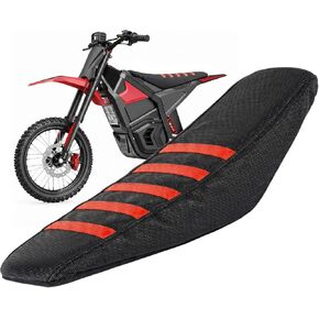 Gripper Seat Cover Compatible with Yozma IN10 Electric Dirt Bike - Non-Slip Striped Polyester Seat Cushion Protector for Ebike, Waterproof Motocross Upgrade Accessories for Off-Road Riding (Black) in Kuwait