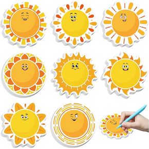 24 Packs Summer Sun Sticky Notes, 600 Sheets Self-Adhesive Smile Sunshine Notepads Sun Writing Memo Pads for Summer Gifts Party Favor Student Reward Home School Office Supplies in Saudi Arabia