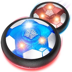 2Pcs LED Hover Soccer Ball Indoor Toys for 3-12 Year Old Boys Girls Christmas Birthday Gifts for 3 4 5 6 7 8 9 10 Years Old Kids Air Floating Soccer Toy Toddler Games Foam Bumper in Saudi Arabia