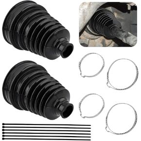 2PCS CV Boot Repair Kit, Silicone CV Axle Boot Repair Kit Includes 4 Stainless Steel CVs Boots Clamp & 6 Cable Ties, One-piece Design Tie Rod Boots Fits Shaft Size 18mm-34mm in Saudi Arabia