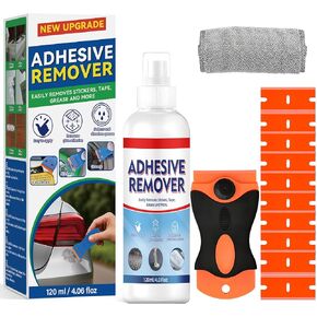 Adhesive Remover Spray, Car Sticker Remover Effortlessly Erase Multi-Surface Residue, Glue Remover for Tap, Decals, Glue, Chewing Gum, Label Remover with Strong Scraper & Towel in Saudi Arabia