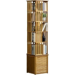 Bookshelf Rotating Bookshelf, Floor Storage Cabinet, Simple Living Room and Bedroom Book Rack for Living Room Home Office in Saudi Arabia