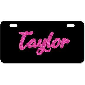 Personalized License Plate,6x3 Inch Custom Tag 20 Glitter Effect Colors Personalized License Plates Name Text Mini License Plate in Saudi Arabia