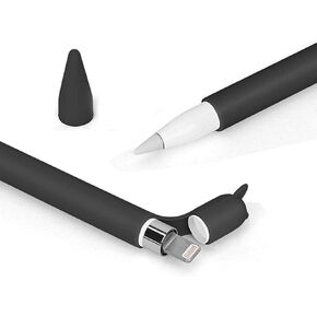 Cute for Cat Ear Anti-Scroll Silicone Protective Pouch Cap Holder Nib Cover Protective for case Skin for Pencil 1, Black in Kuwait