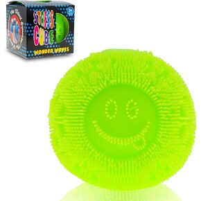 Smile Face Fuzz Stress Ball - Soft Squishy Fidget Toy for Anxiety Relief, Sensory Play for Kids & Adults, Perfect for Office & School in Saudi Arabia