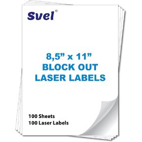 Cover up Blockout Full Sheet Labels Shipping Mailing Back Block Stickers Cover Old Barcodes & Addresses – Laser & Inkjet Printable – Bulk Pack High-Opacity (100, 8.5x11) in Saudi Arabia