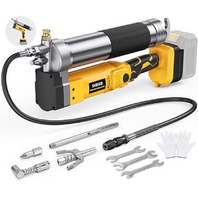 2-IN-1 Cordless Grease Gun for De-Walt 20V Battery, 12000PSI Electric Grease Gun Kit with Lock-On Trigger, 39.4" Hose Work with Bulk &Cartridge Grease for Truck, Farm Equipment (Battery Not Included) in Saudi Arabia