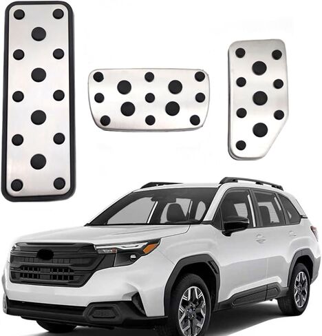 Pedal Covers for Subaru Forester 2019 to 2024 - Custom Fit, Throttle/Brake/Clutch Pedal Covers，Auto Aluminum Pedal Covers, Anti-Slip Extended Pedal Pad, for Subaru Forester Accessories in Saudi Arabia