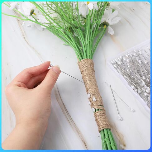 100 Pcs Straight Pins Sewing Pearl Head Decorative Pin Corsage Pins Teardrop Long Pearl Pin for Bouquets Fabric Craft Clothes Wedding Jewelry Making Sewing Flower Decoration,75mm/3inch in Kuwait