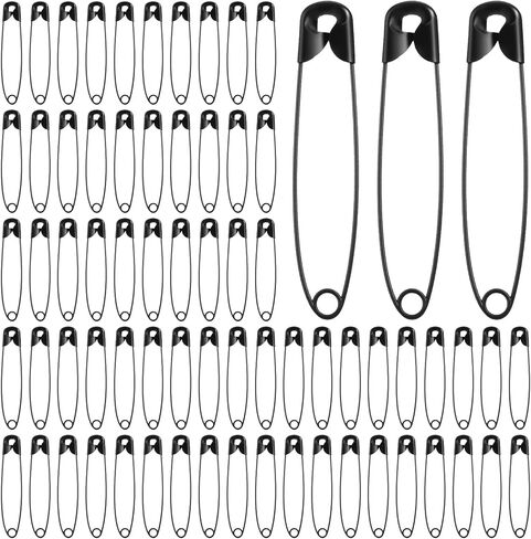 200 PCS 2.2 Inch Large Safety Pins for Clothes, Extra Large Safetys Pin Heavy Duty Quilting Safetys Pins Pointed Edge Safety Pin for Sewing, Crafts, Clothing, Decor Clips in Kuwait
