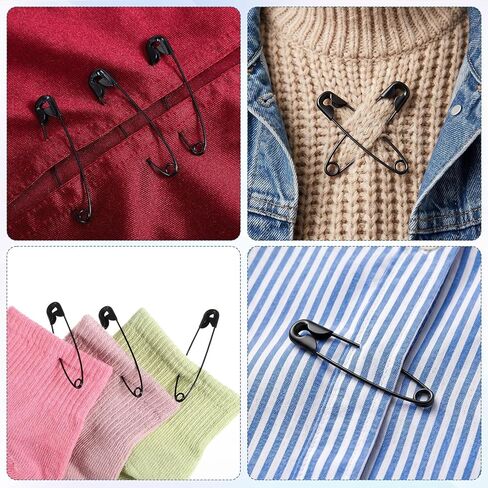 200 PCS 2.2 Inch Large Safety Pins for Clothes, Extra Large Safetys Pin Heavy Duty Quilting Safetys Pins Pointed Edge Safety Pin for Sewing, Crafts, Clothing, Decor Clips in Kuwait
