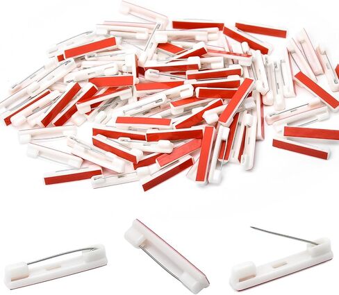 Surf turtle 100 Pcs Safety Pins,Badge Pins with Sticky Strips for Name Tags & ID Badges in Kuwait