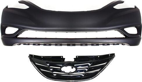 مجموعة الشبكة الأمامية Garage-Pro لسيارة Hyundai Sonata 2011-2013، غطاء ممتص الصدمات، سيدان، باستثناء الموديلات الهجينة، غطاء المصد الأمامي in Kuwait