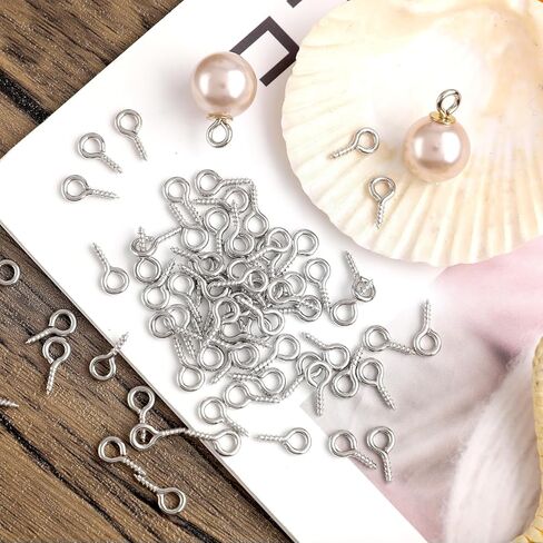 300PCS Gold Mini Screw Eye Pins, 10mm Metal Eyelet Hooks for DIY Jewelry Making, Art Projects Bead Charms, Tiny Eye Hooks for Cork Top Bottles(Gold) in Saudi Arabia