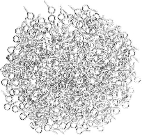 300PCS Gold Mini Screw Eye Pins, 10mm Metal Eyelet Hooks for DIY Jewelry Making, Art Projects Bead Charms, Tiny Eye Hooks for Cork Top Bottles(Gold) in Saudi Arabia