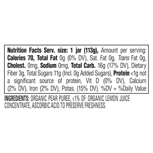 HAPPY BABY Organic Stage 1 Pears, 4 OZ in Saudi Arabia