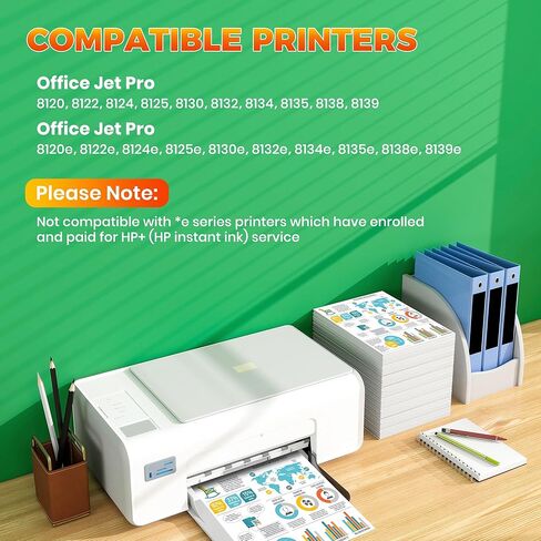 923e Ink Cartridges 4 Pack High Yield (3400+ Pages) Compatible with OfficeJet Pro 8120 8130 Series for HP 923 923e 923XL Ink Work for OfficeJet Pro 8125e 8120e 8120 8135e 8130e 8139e 8130 Printer in Saudi Arabia