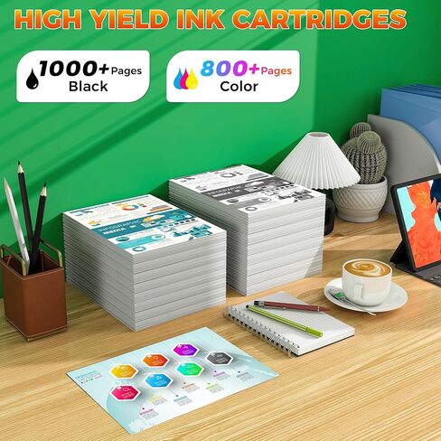 923e Ink Cartridges 4 Pack High Yield (3400+ Pages) Compatible with OfficeJet Pro 8120 8130 Series for HP 923 923e 923XL Ink Work for OfficeJet Pro 8125e 8120e 8120 8135e 8130e 8139e 8130 Printer in Saudi Arabia