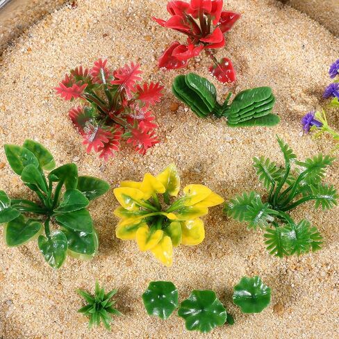 100pcs Mini Model Trees Miniature Plants Set, Mini Fake Plants, Trees, Flowers, Shrubs for Fairy Garden, Diorama, Train Scenery, Sand Architecture Model Craft Supply in Kuwait