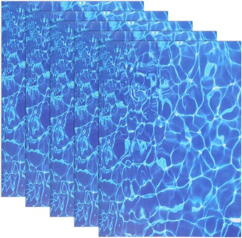 5Pcs Ripple Water Sticker Self-Adhesive Water Ripple Stickers Pearlescent RippleStream Sheet Coated Paper WaterStickers for Dollhouse Floorboard Miniature Garden Model Decor DIY in Saudi Arabia
