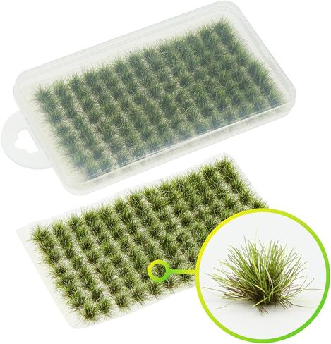 104pcs 8mm Miniature Grass Tufts, Static Micro-Scale Plants Suitable for DIY Craft Projects, Railway Model layouts, Three-Dimensional Landscape Models and Architectural Models（70-851） in Saudi Arabia