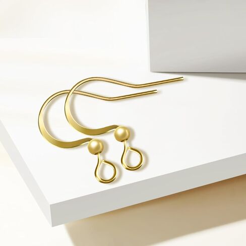 160 PCS/80 Pairs 14K Gold Tone Plated Earring Hooks Hypoallergenic Ear Wires Fish Hooks with 100 PCS Clear Silicone Earring Backs and 100 PCS Jump Rings Gold Earring Findings for DIY Jewelry Making in Saudi Arabia