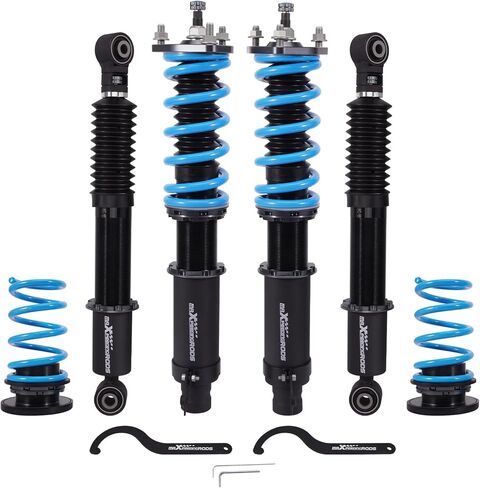 maXpeedingrods Coilover for Mazda 6 GH1/GH2 2009-2013, 24 Levels Damper Adjustable Coilovers Suspension Kit, Height Adjustable Shock Absorber Struts, T6 Upgraded Lowering Kits Blue in Kuwait