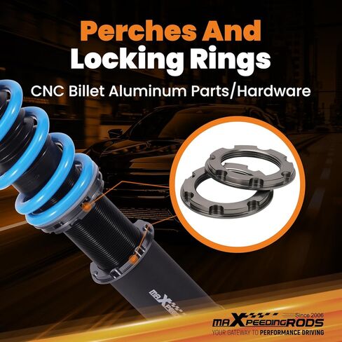 maXpeedingrods Coilover for Mazda 6 GH1/GH2 2009-2013, 24 Levels Damper Adjustable Coilovers Suspension Kit, Height Adjustable Shock Absorber Struts, T6 Upgraded Lowering Kits Blue in Kuwait