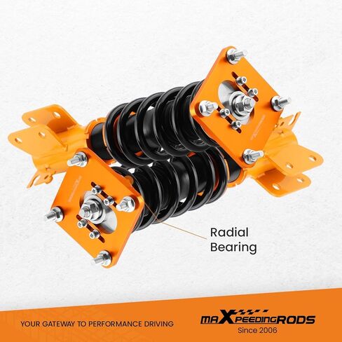 maxpeedingrods Coilovers لسيارة Mazda 323 1999-2003، لسيارة Mazda Protege 5 1999-2003، طقم تعليق كويلوفيرز قابل للتعديل للارتفاع، دعامات ممتصة للصدمات مسبقة الإعداد، مجموعات خفض بمقدار 1-3 بوصة ذهبي in Kuwait