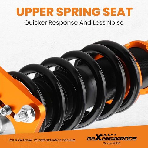 maxpeedingrods Coilovers لسيارة Mazda 323 1999-2003، لسيارة Mazda Protege 5 1999-2003، طقم تعليق كويلوفيرز قابل للتعديل للارتفاع، دعامات ممتصة للصدمات مسبقة الإعداد، مجموعات خفض بمقدار 1-3 بوصة ذهبي in Kuwait
