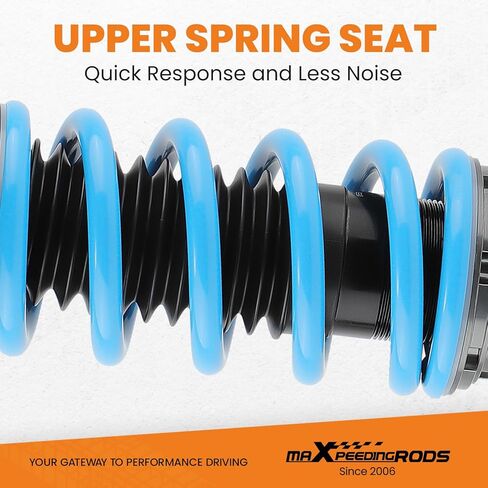 maxpeedingrods Coilover لسيارة شيفروليه كوبالت 2005-2010، مجموعة تعليق كويلوفر قابلة للتعديل بـ 24 مستوى، دعامات امتصاص الصدمات قابلة للتعديل للارتفاع، مجموعات خفض مطورة T6 باللون الأزرق in Kuwait